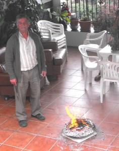 Antonio with his brasero