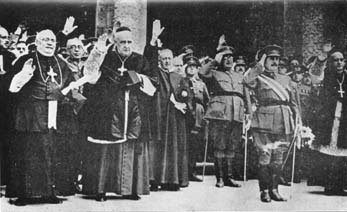 In spite of the resignation of the fascist pope Joseph Ratzinger, the Catholic Church continues to press its Nazi credentials on Spain